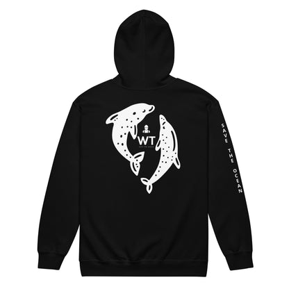 Heavy-Blend Zip Hoodie White Design