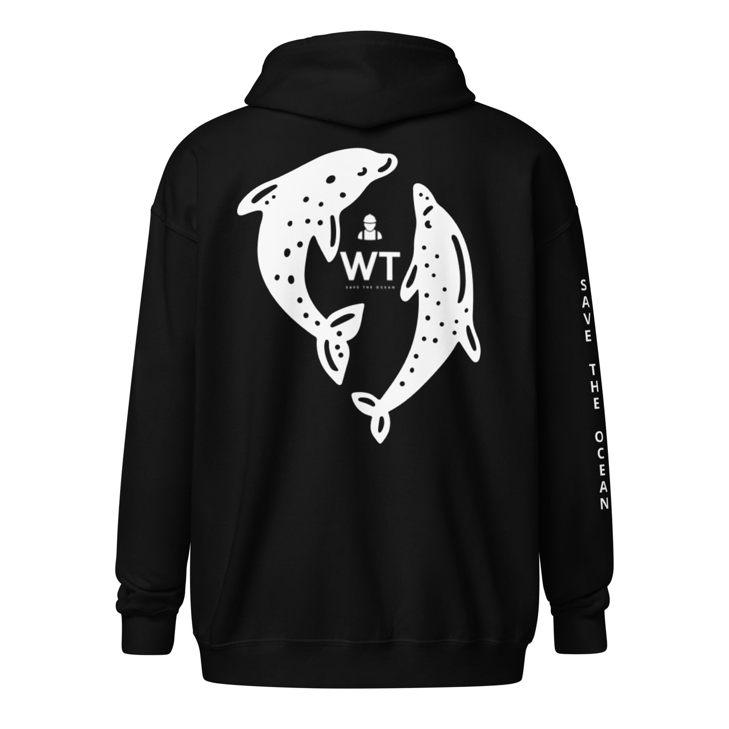 Heavy-Blend Zip Hoodie White Design