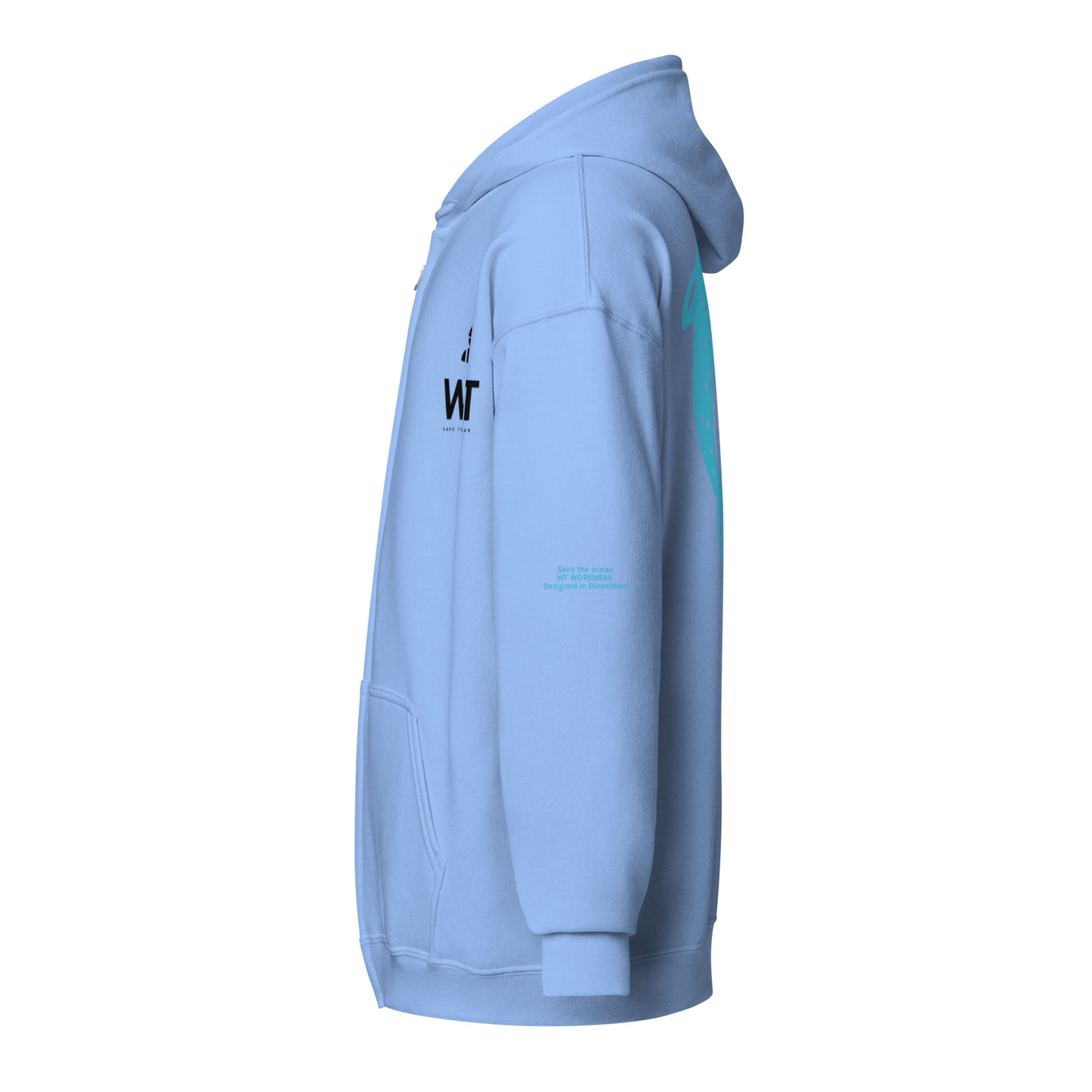 Heavy-Blend Zip Hoodie blue dolphin design