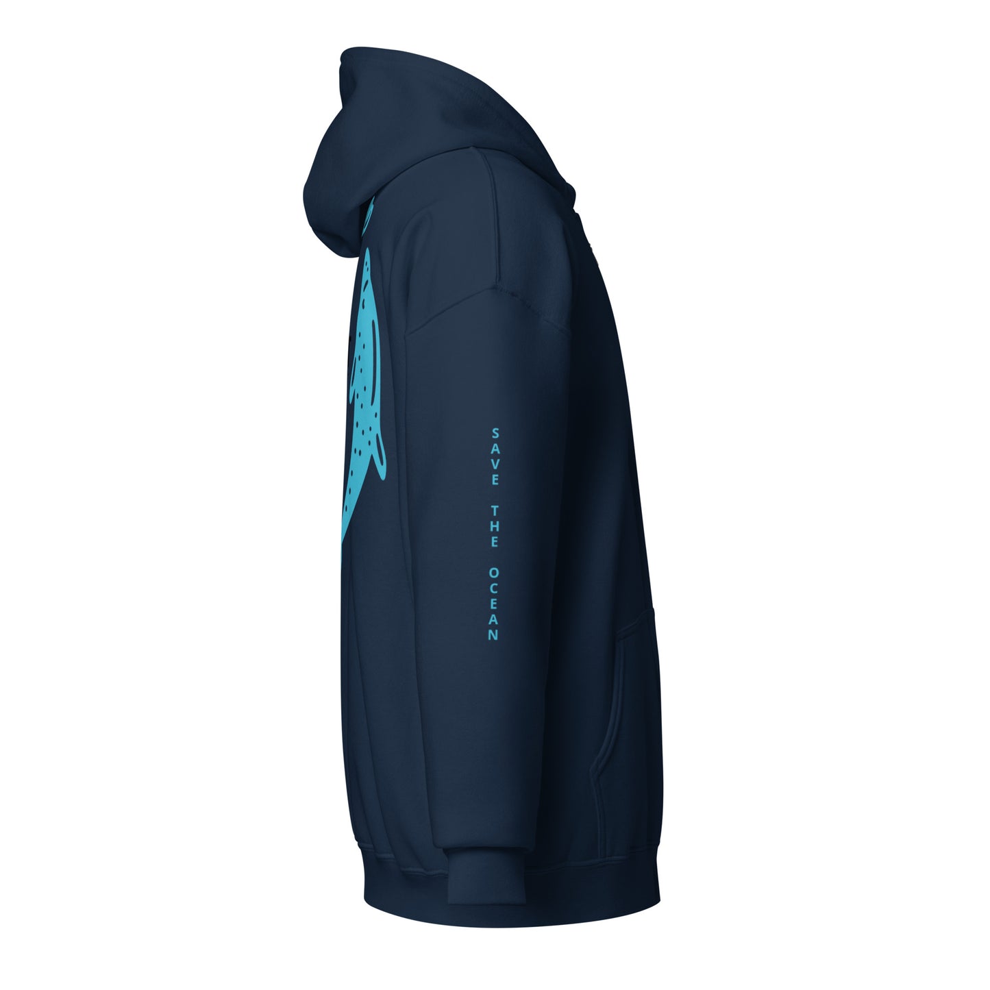 Heavy-Blend Zip Hoodie blue dolphin design