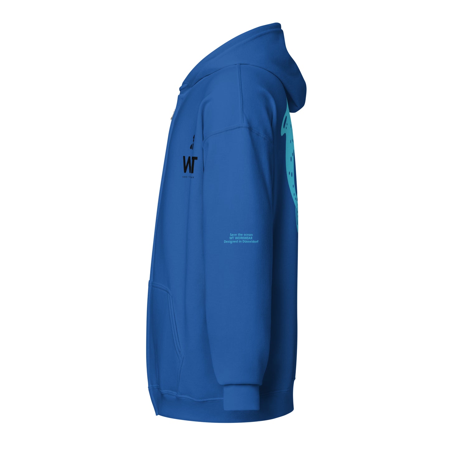 Heavy-Blend Zip Hoodie blue dolphin design