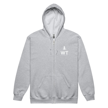 Heavy-Blend Zip Hoodie White Design