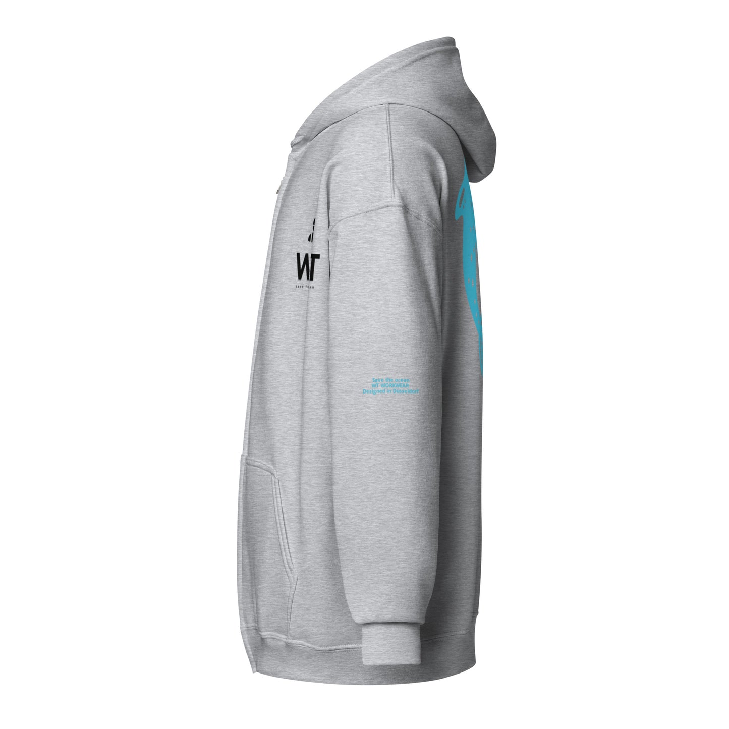 Heavy-Blend Zip Hoodie blue dolphin design